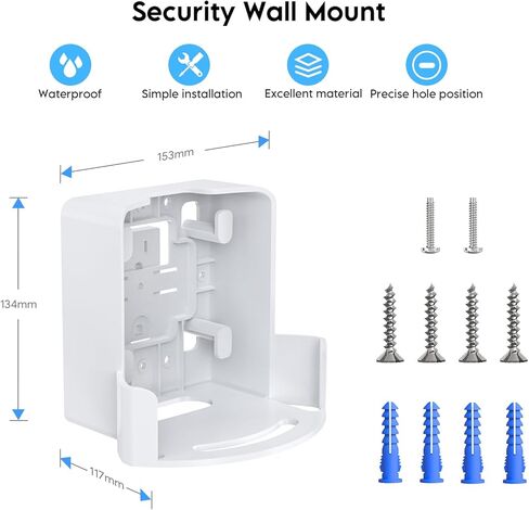 QUIDDITY eero Pro 7 Wall Mount Kit – Outlet & Wall Mount Bracket for Space Saving and Cable Management, Compatible with eero Pro 7 Tri-Band Mesh Wi-Fi 7 Router – White (1 Pack) in Kuwait