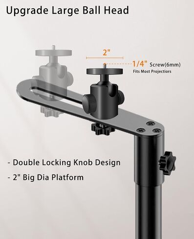 Projector Stand Projector Floor Mount 360° Rotatable Adjustable Height Heavy Duty Stand Compatible with XGIMI, Nebula, VANKYO, Jinhoo, AuKing in Saudi Arabia
