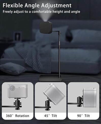 Projector Stand Projector Floor Mount 360° Rotatable Adjustable Height Heavy Duty Stand Compatible with XGIMI, Nebula, VANKYO, Jinhoo, AuKing in Saudi Arabia
