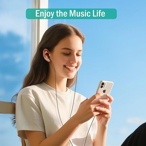 USB C Headphones for iPhone 16 15, Wired Headphones USBC for iPad Pro Air Mini, iPad 10th, MacBook, Type C Earbuds for Samsung, Google Pxiel, Earphones for Lenovo, Dell, Microphone, Volume Control in Kuwait