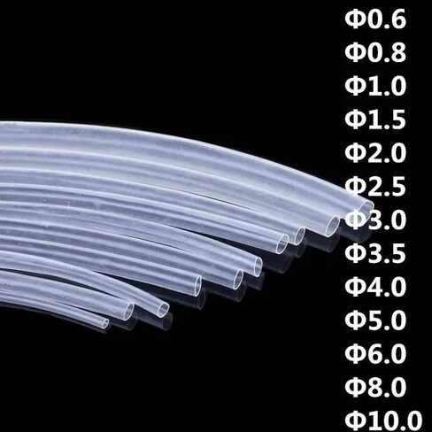 1Meter 1mm 1.5mm 2mm 3mm 3.5mm 5mm 6mm 8mm 10mm Transparent Clear Heat Shrink Tube Shrinkable Tubing Sleeving Wrap Wire Kits(16mm) in Saudi Arabia