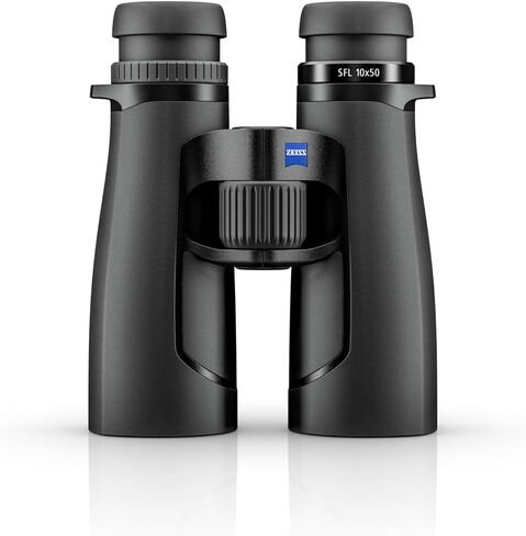 مناظير ZEISS SFL مقاس 8 × 30 خفيفة الوزن وصغيرة الحجم ومقاومة للماء وزجاج مطلي عالي الدقة لمشاهدة الطيور والصيد لمراقبة الحياة البرية في الشفق والإضاءة المنخفضة مع SmartFocus، أسود in Kuwait