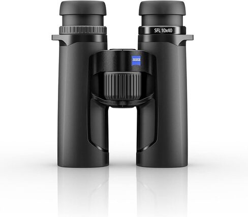 مناظير ZEISS SFL مقاس 8 × 30 خفيفة الوزن وصغيرة الحجم ومقاومة للماء وزجاج مطلي عالي الدقة لمشاهدة الطيور والصيد لمراقبة الحياة البرية في الشفق والإضاءة المنخفضة مع SmartFocus، أسود in Kuwait