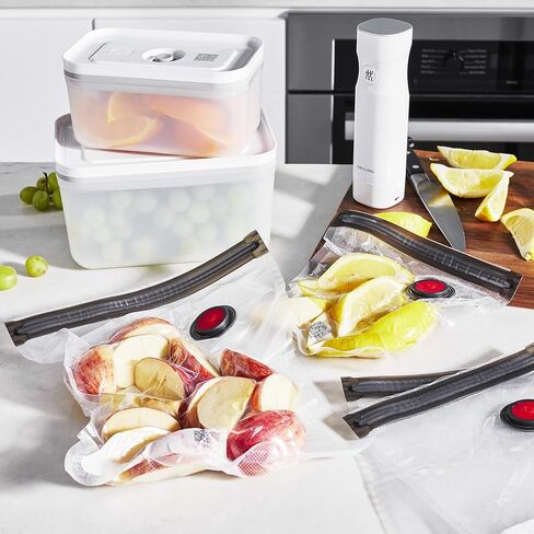 ZWILLING Fresh & Save 7-pc Vacuum Sealer Machine Starter Set, Sous Vide Bags, Meal prep, Airtight Food Storage Containers Glass in Saudi Arabia