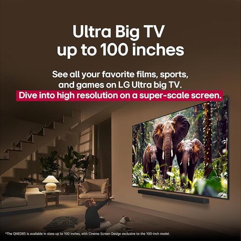 LG 65-Inch Class QNED evo AI QNED85A Series Mini LED 4K Smart TV w/AI Picture, AI Sound, HDR10, AI Super Upscaling 4K, Filmmaker Mode, Wow Orchestra, Alexa Built-in (65QNED85AUA, 2025) in Saudi Arabia