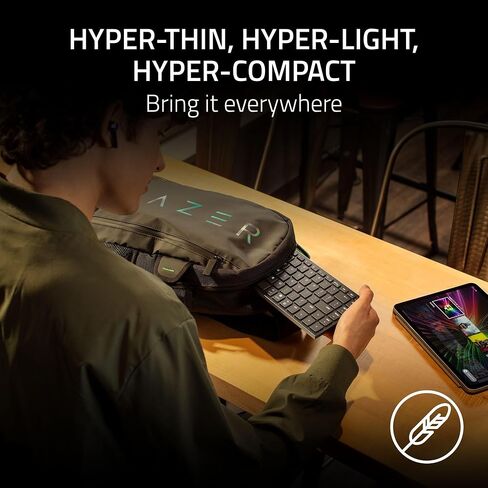 Razer Joro Portable Wireless Gaming Keyboard: Thin, Light, Compact - Chroma RGB - Low Profile Switches - Bluetooth - Long Battery Life - Snap Tap - For PC & Mac Laptops, Steam Deck, Smartphone, Tablet in Saudi Arabia