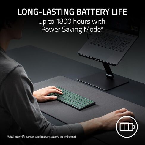 Razer Joro Portable Wireless Gaming Keyboard: Thin, Light, Compact - Chroma RGB - Low Profile Switches - Bluetooth - Long Battery Life - Snap Tap - For PC & Mac Laptops, Steam Deck, Smartphone, Tablet in Saudi Arabia