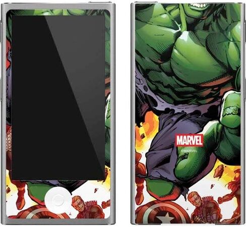 Skinit Decal MP3 Player Skin Compatible with iPod Nano (7th Gen&2012) - Officially Licensed Marvel Avengers Assemble Hulk Design in Kuwait