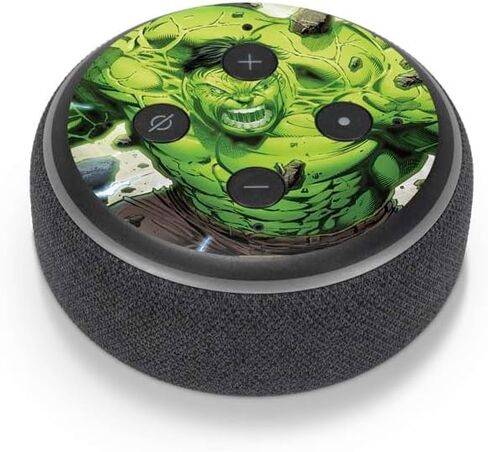 Skinit Skinit Audio Audio Skin متوافق مع Amazon Echo Dot 3 - Marvel Hulk Green Goliath Design in Kuwait