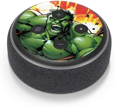 Skinit Skinit Audio Audio Skin متوافق مع Amazon Echo Dot 3 - Marvel Hulk Green Goliath Design in Kuwait