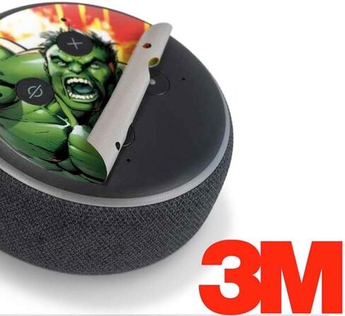 Skinit Skinit Audio Audio Skin متوافق مع Amazon Echo Dot 3 - Marvel Hulk Green Goliath Design in Kuwait