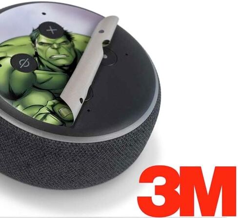 Skinit Skinit Audio Audio Skin متوافق مع Amazon Echo Dot 3 - Marvel Hulk Green Goliath Design in Kuwait