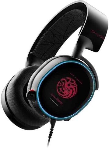 Skinit Skinit Audio Audio Skin متوافق مع Steelseries Arctis 3 - Game of Thrones مرخص رسميًا: تصميم Targaryen House Targaryen in Kuwait
