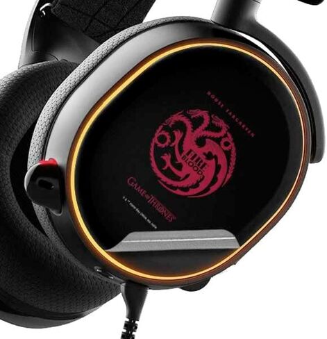 Skinit Skinit Audio Audio Skin متوافق مع Steelseries Arctis 3 - Game of Thrones مرخص رسميًا: تصميم Targaryen House Targaryen in Kuwait