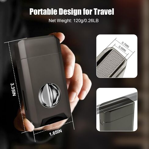 Torch Lighter, Built-in Cutter, Holder Function, All-in-One Jet Flame Butane Refillable Lighter, Gifts for Men, Adjustable Flame, Windproof Multifunctional Lighter(Without Gas) in Saudi Arabia