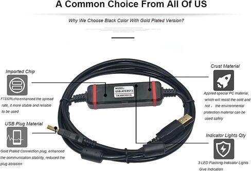 USB-AFC8513 AFC8503 for FP0 FP2 FP-X FP-M Programming Cable Nais GT10/30 Touch Panel Cable DFP0-U2 (Isolation FTDI) in Saudi Arabia