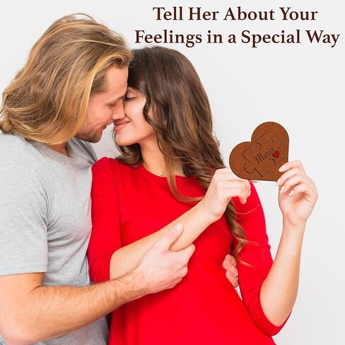 Will You Be My Girlfriend - أفكار بطاقة اقتراح فريدة من نوعها Be My Girlfriend، قطعة أحجية خشبية منقوشة على شكل قلب مع رسالة مخفية، جدار خشبي أو ديكور مثبت على الطاولة in Saudi Arabia