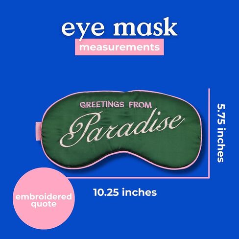 ban.do Getaway Eye Mask with Adjustable Strap, Happy Place in Saudi Arabia