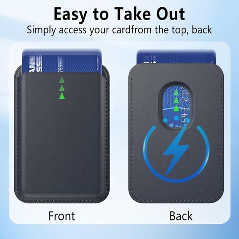 Vancle MagSafe Wallet - Magnetic Wallet Cell Phone Card Holder for iPhone 16 Series, RFID Leather Wallet Stick on Series of iPhone 15 14 13 12 Plus/Pro/Pro max & Devices in Saudi Arabia