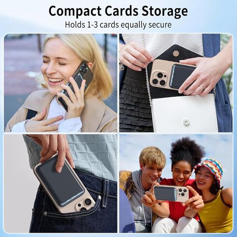 Vancle MagSafe Wallet - Magnetic Wallet Cell Phone Card Holder for iPhone 16 Series, RFID Leather Wallet Stick on Series of iPhone 15 14 13 12 Plus/Pro/Pro max & Devices in Saudi Arabia