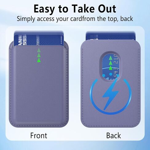 Vancle MagSafe Wallet - Magnetic Wallet Cell Phone Card Holder for iPhone 16 Series, RFID Leather Wallet Stick on Series of iPhone 15 14 13 12 Plus/Pro/Pro max & Devices in Saudi Arabia