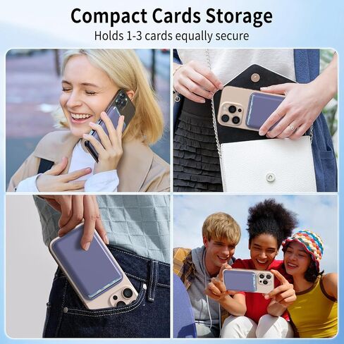 Vancle MagSafe Wallet - Magnetic Wallet Cell Phone Card Holder for iPhone 16 Series, RFID Leather Wallet Stick on Series of iPhone 15 14 13 12 Plus/Pro/Pro max & Devices in Saudi Arabia