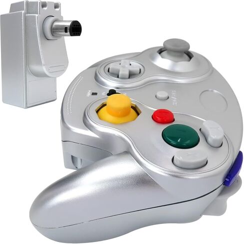 Artmavin Wireless Game Controller with Receiver Compatible for Nintendo GameCube GC NGC Console - Silver in Saudi Arabia