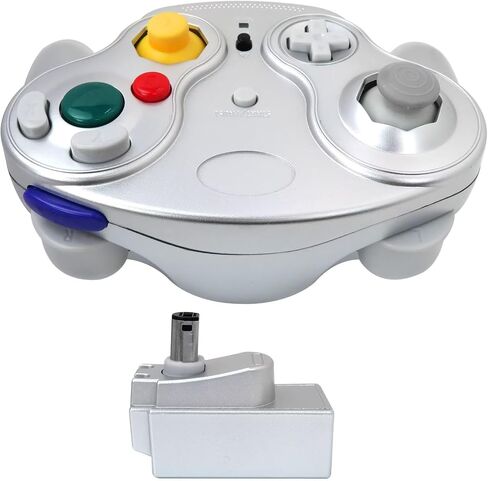 Artmavin Wireless Game Controller with Receiver Compatible for Nintendo GameCube GC NGC Console - Silver in Saudi Arabia