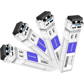 SFP+ 10G LR Optical Transceiver Module Compatible with Fortinet Network FN-Tran-SFP-LR 10GBASE-LR SFP+ 1310nm 10km DDM Duplex LC SMF 4 Pack