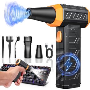 yuquese مضغوطة--Air-Duster-Mini-Plower-Keyboard Cleaner-Car Blower 320000 دورة في الدقيقة علبة نبضات من Air-No المعلبة للكهرباء من أجل تنظيف السيارات المصغرة على طائرة توربو مضغوطة