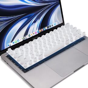 Udefineit Long Nail Keyboard Cover, Laptop Keyboard Cover Used for MacBook, Silicone Nail-Friendly Typing Cover, Waterproof Raised Keyboard Protector Skin for Nails Art (Pink)