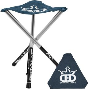 Dynamic Discs Folding Stool | Portable & Collapsible Stool for Disc Golf and More | Fits in Frisbee Golf Bags and Backpacks (Midnight Blue)