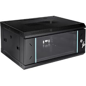 4U Wall-Mount Server Cabinet Network Data Cabinet Rack Enclosure with Lockable Door and Side Panels for Offices Data Centers Factories IT Equipment, A/V Devices