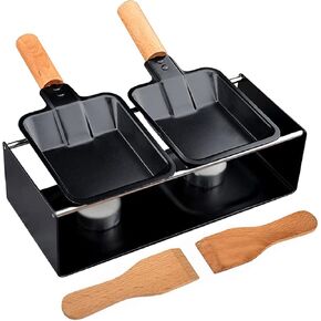 Cheese Melt Pan,Cheese Raclette Table, Portable Foldable Non-Stick Candlelight Cheese Raclette Rotaster Baking Tray Stove Set Portable Non-Stick Cheese Raclette
