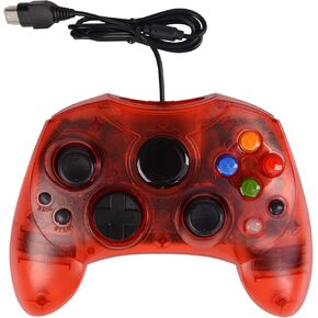 ONE250 Wired Gamepad Joypad Joysticks Controller, Compatible with Microsoft Classic Xbox S Type (Red)