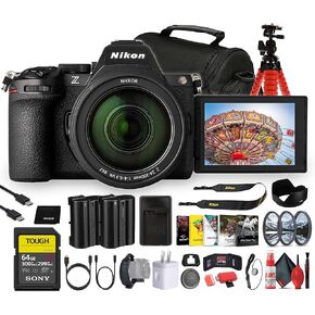 Nikon Z5 II Mirrorless Camera with 24-200mm f/4-6.3 VR Lens (1688) | Full-Frame 24.5MPs + 64GB Card + EN-EL15C Battery + Photo Software + Lens Kit + HDMI/Micro Cable + Flexible Tripod + More (Renewed)