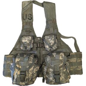 5pc. Fighting Load Carrier Vest w/ 4 MOLLE II Pouches ACU UCP US Army USGI