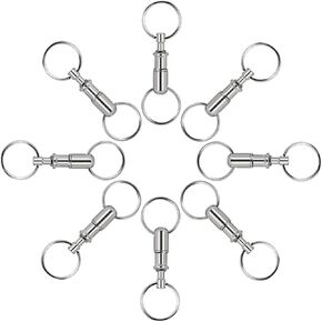 8Pcs/Set Upgraded Quick Release Keychain, Detachable Pull Apart Key Rings Keychains Snap Lock Holder Convenient Accessory