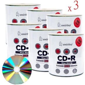 Smartbuy 700mb/80min 52x CD-R Shiny Silver Blank Data Video Recordable Disc (100-disc)