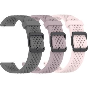 Bands for Garmin Venu 3/Venu 2, Soft Silicone 22mm Wristband Breathable Smartwatch Watch Strap Sports Replacement Band Compatible with Amazfit Bip 5/GTR 4/GTR 3