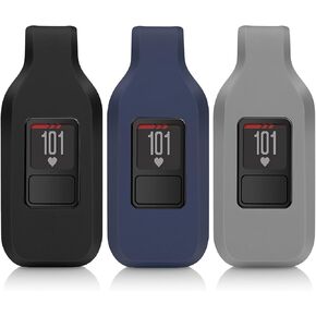 Compatible with Garmin Vivofit 3/jr/jr 2 Replacement Belt Clip for Kids Women Men(No Tracker)-Black&Navy&Gray