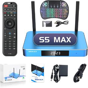 2025 New S5-Max Comes with Power Cord, 4G DDR, 64G eMMC Storage，1000Mbps Ethernet Port.