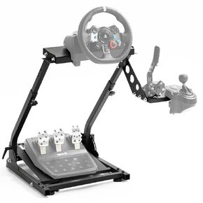 Dardoo Racing Steering Wheel Stand with Shifter Lever Fit for Logitech G27 G25 G29 G920, Thrustmaster PC Xbox PS4 Platforms Gaming Racing Simulator Stand Foldable Without Wheel Shifter