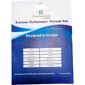 PremiumTech Professional Extreme Performance Thermal Pad with 20W/MK Thermal Conductivity, Ideal for High-End GPU or CPU, XXL Size 100 x 100 cm (0.5 mm)