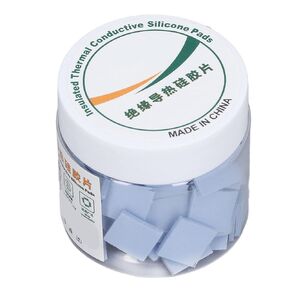 ورقة السيليكون الحرارية وحدة المعالجة المركزية ، وسادة توصيل حرارة السيليكون مريحة استخدام 100pcs 12x12x1.5mm لاصق ذاتي للجهاز الإلكتروني