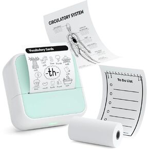 Mini Thermal Printer, Bluetooth Portable Sticker Maker, Ink-Free Label Printer for iPhone