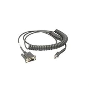 ZEBRA CBA-R46-C09ZBR 2.8m RS232 DB9 Black Serial Cable