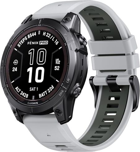 26mm Premium Silicone Watch Band Compatible with Garmin Fenix 8X | Fenix 7X/7X Pro | Fenix 6X Pro/6X GPS | Fenix 5X Plus| Tactix 7 Pro | Enduro 2 | Mk2i/3i | Epix Pro 51mm in Saudi Arabia