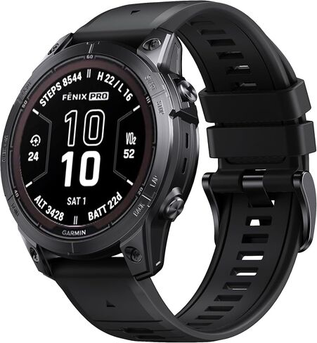 26mm silicone Watch Band متوافق مع Garmin Fenix ​​8x | Fenix ​​7x/7x Pro | Fenix ​​6x Pro/6x GPS | Fenix ​​5x Plus | Tastix 7 Pro | enduro 2 | Mk2i/3i | Epix Pro 51mm in Kuwait