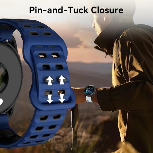 ISABAKE Watch Band for Garmin Vivoactive 4/Forerunner 265/Forerunner 255/Venu 3/Venu 2, 22mm Quick Release Silicone Replacement Band in Saudi Arabia